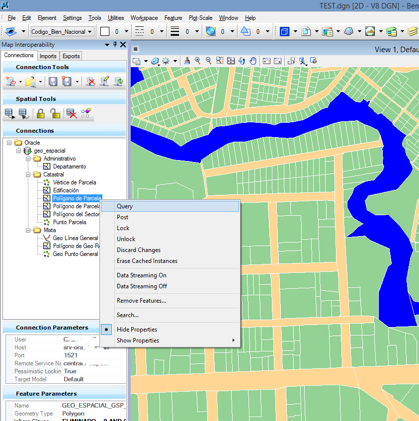 Access Oracle Spatial From Bentleymap Geofumed Gis Cad Bim